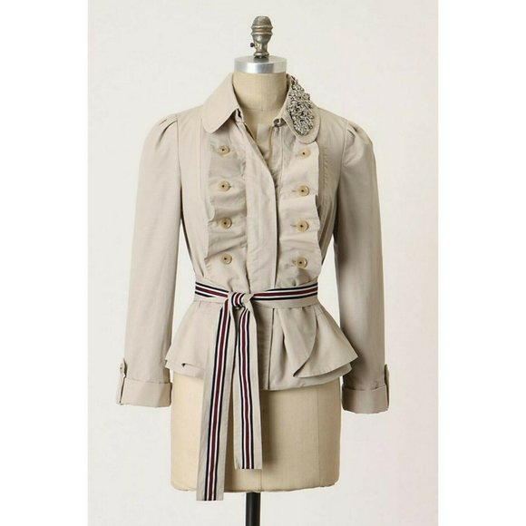 NWOT IDRA ANTHROPOLOGIE 4 Curio Ruffle Jacket